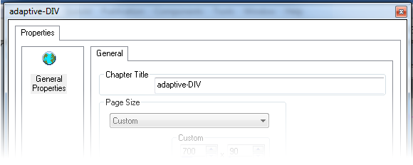 HTML5 chapter properties