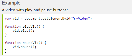JavaScript to control an HTML5 video