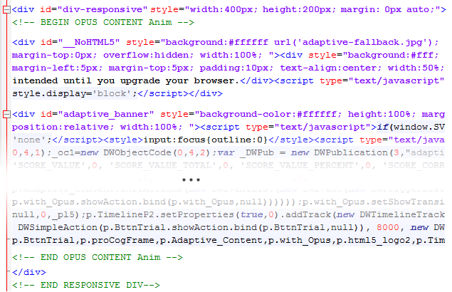 example script for responsive content