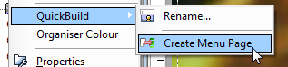 Development QuickBuild Auto Menu