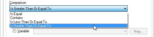 select conditional comparison